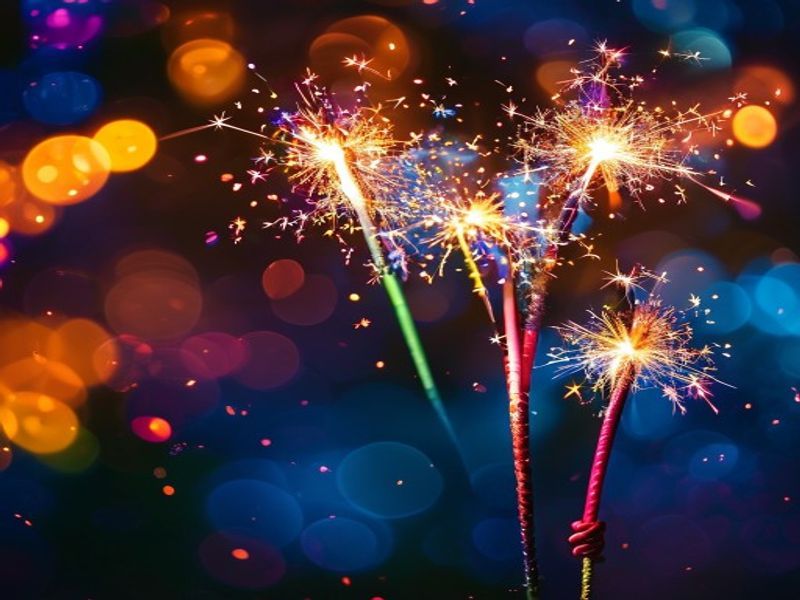 Birthday sparklers celebration